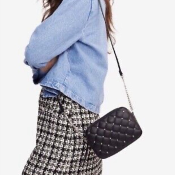 NWOT Rebecca Minkoff black crossbody bag with silver studs - Picture 4 of 4